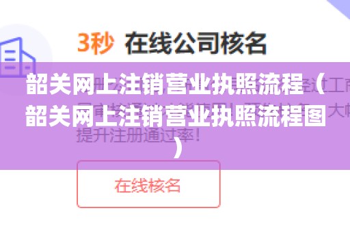 韶关网上注销营业执照流程（韶关网上注销营业执照流程图）