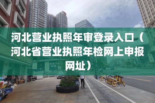河北营业执照年审登录入口(河北省营业执照年检网上申报网址)