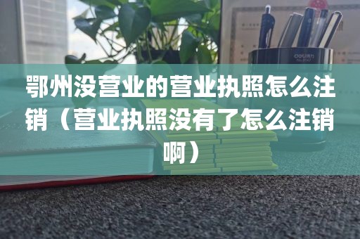 鄂州没营业的营业执照怎么注销（营业执照没有了怎么注销啊）