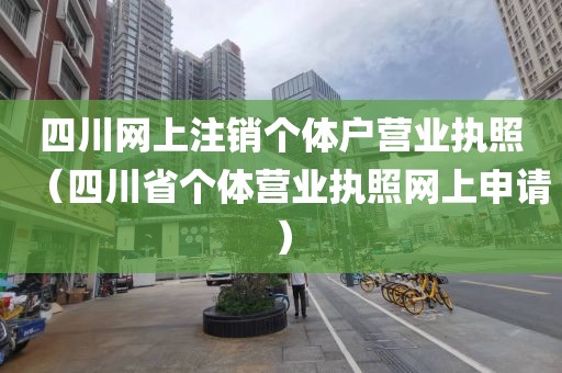 四川网上注销个体户营业执照（四川省个体营业执照网上申请）