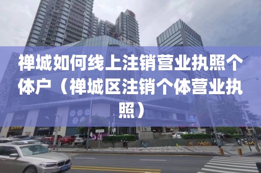 禅城如何线上注销营业执照个体户（禅城区注销个体营业执照）