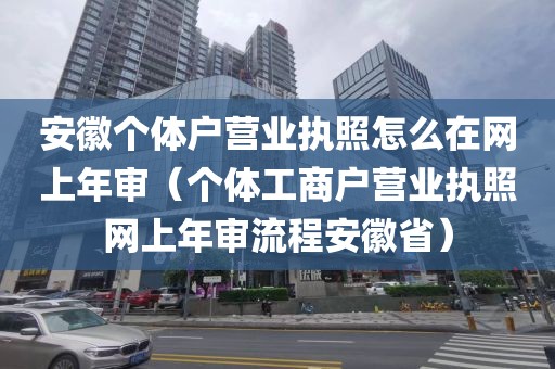 安徽个体户营业执照怎么在网上年审（个体工商户营业执照网上年审流程安徽省）