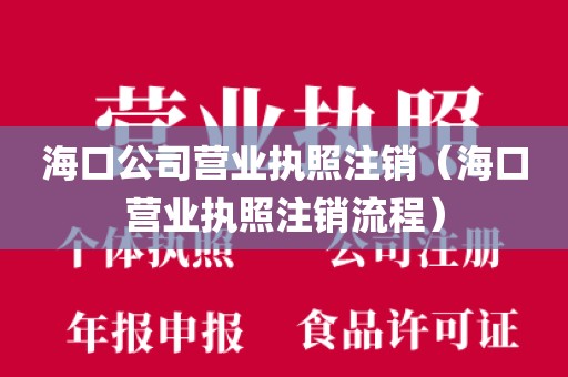 海口公司营业执照注销（海口营业执照注销流程）