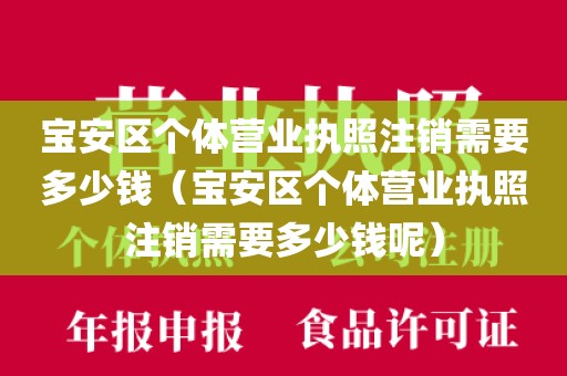 宝安区个体营业执照注销需要多少钱（宝安区个体营业执照注销需要多少钱呢）