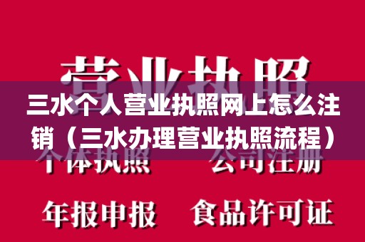 三水个人营业执照网上怎么注销（三水办理营业执照流程）