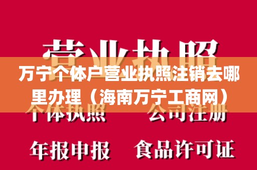 万宁个体户营业执照注销去哪里办理(海南万宁工商网)