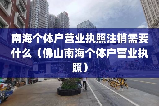 南海个体户营业执照注销需要什么（佛山南海个体户营业执照）