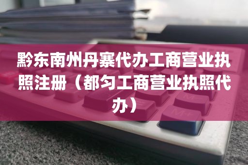 黔东南州丹寨代办工商营业执照注册(都匀工商营业执照代办)
